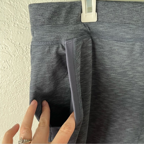 Athleta Skirt Women's XLT Tall Techie Terry Mini Gray Blue Drawstring Pockets - Picture 2 of 5